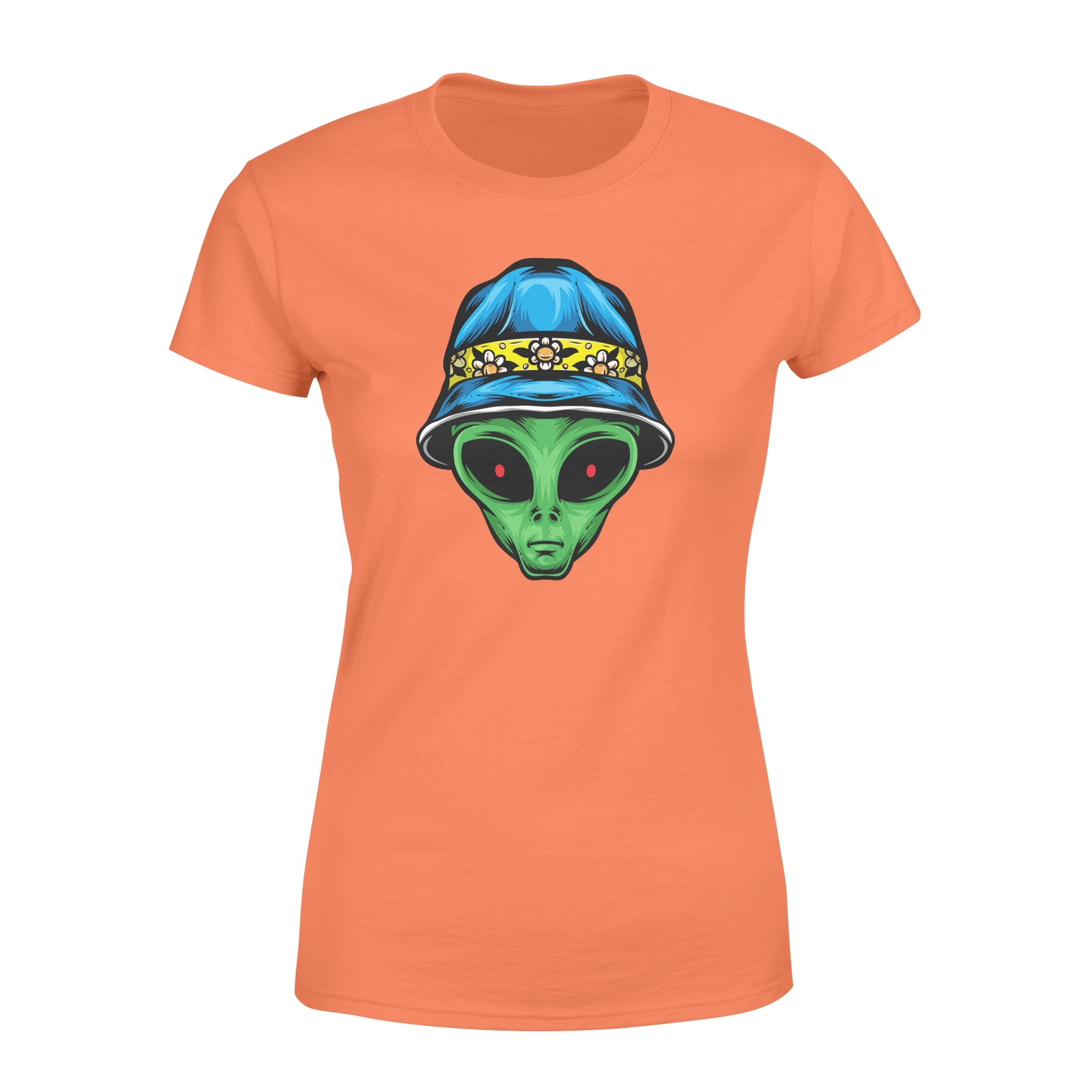 Alien With Bucket Hat -  Women's T-shirt
