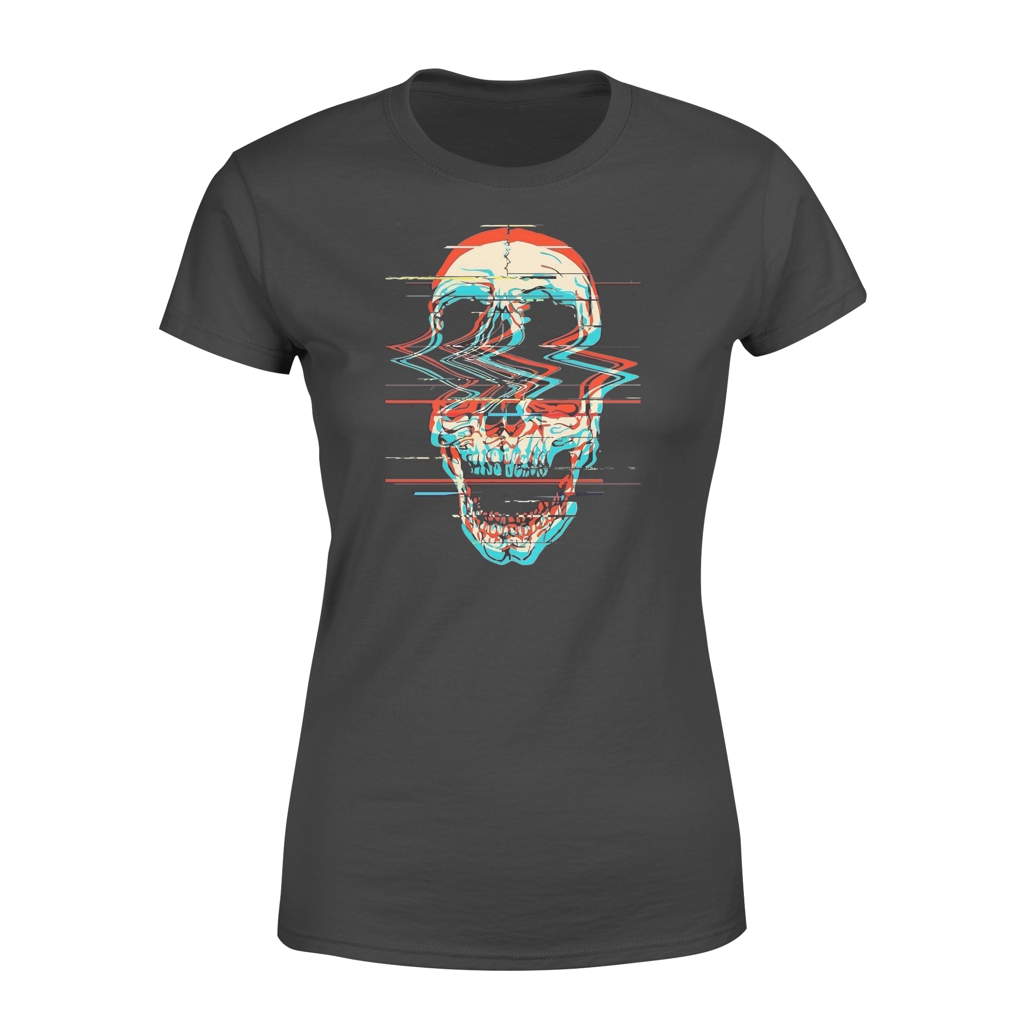 Glitchy Skull - Premium Women's T-shirt