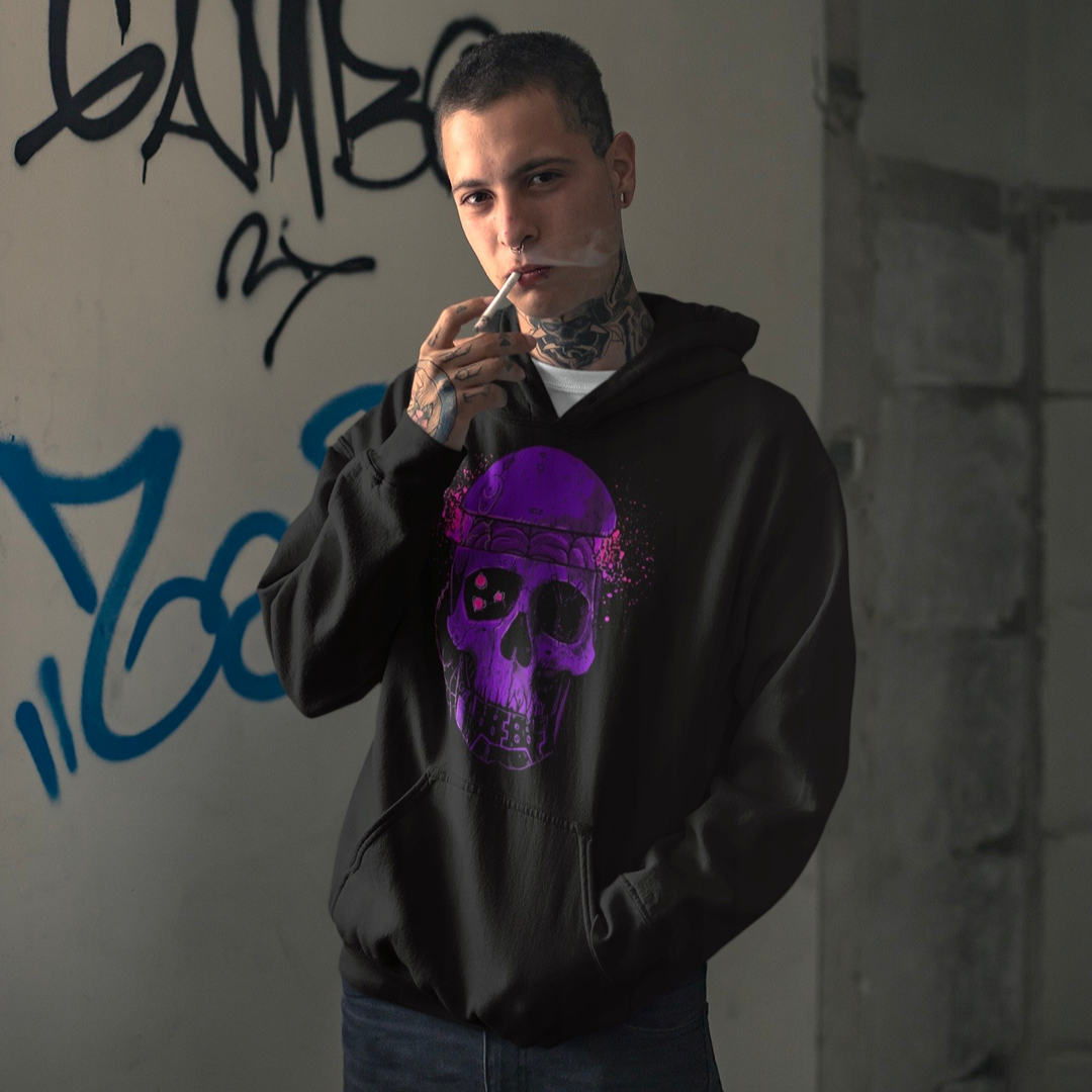 Purple Skull - Premium Hoodie