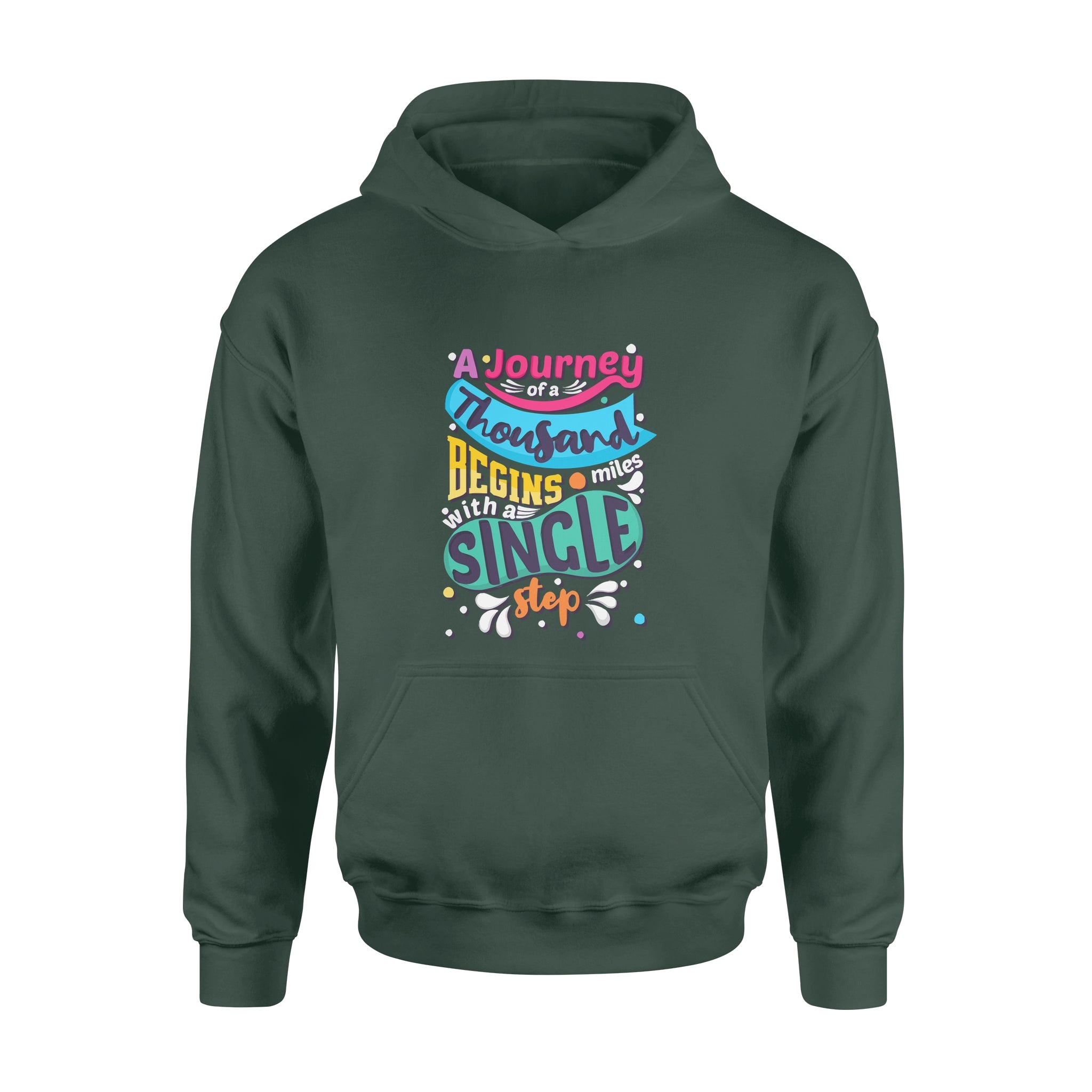 Aj Journey of a Thousand Miles Begins with a Single Step - Hoodie