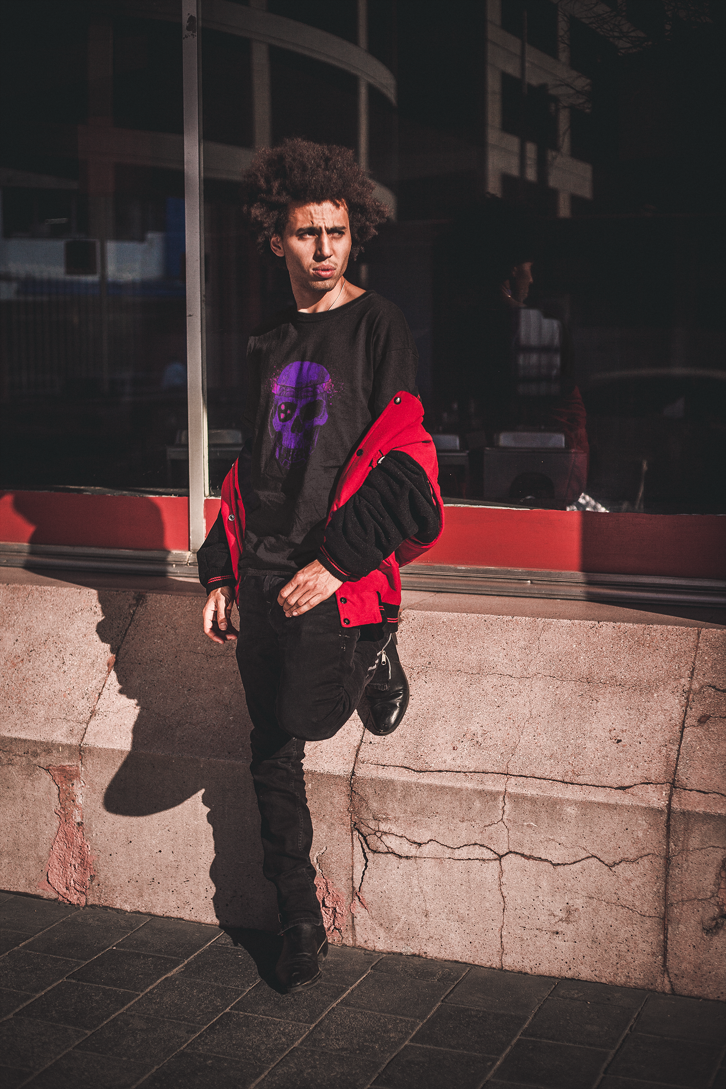 Purple Skull - Premium T-shirt