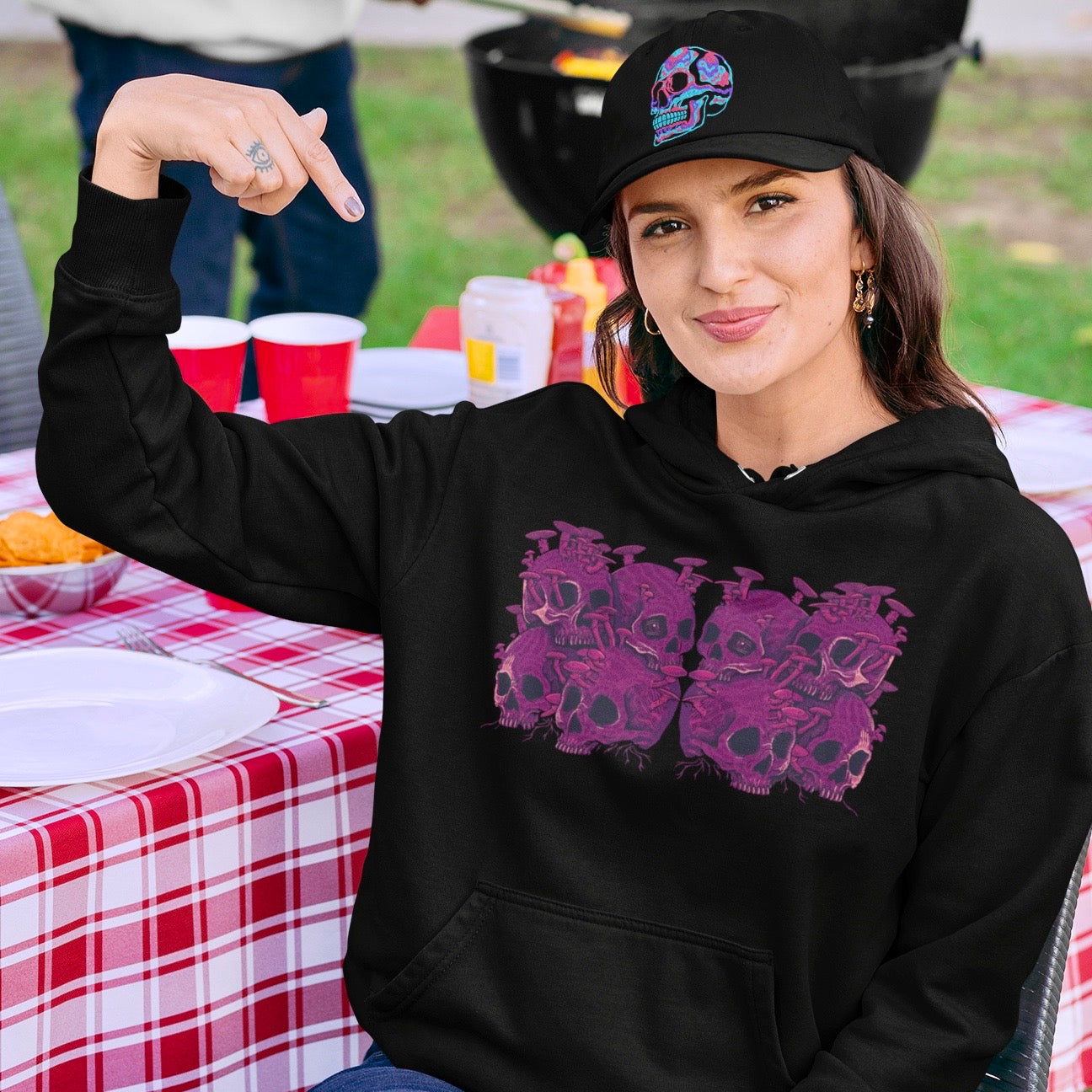 Purple Skull Collection - Premium Hoodie