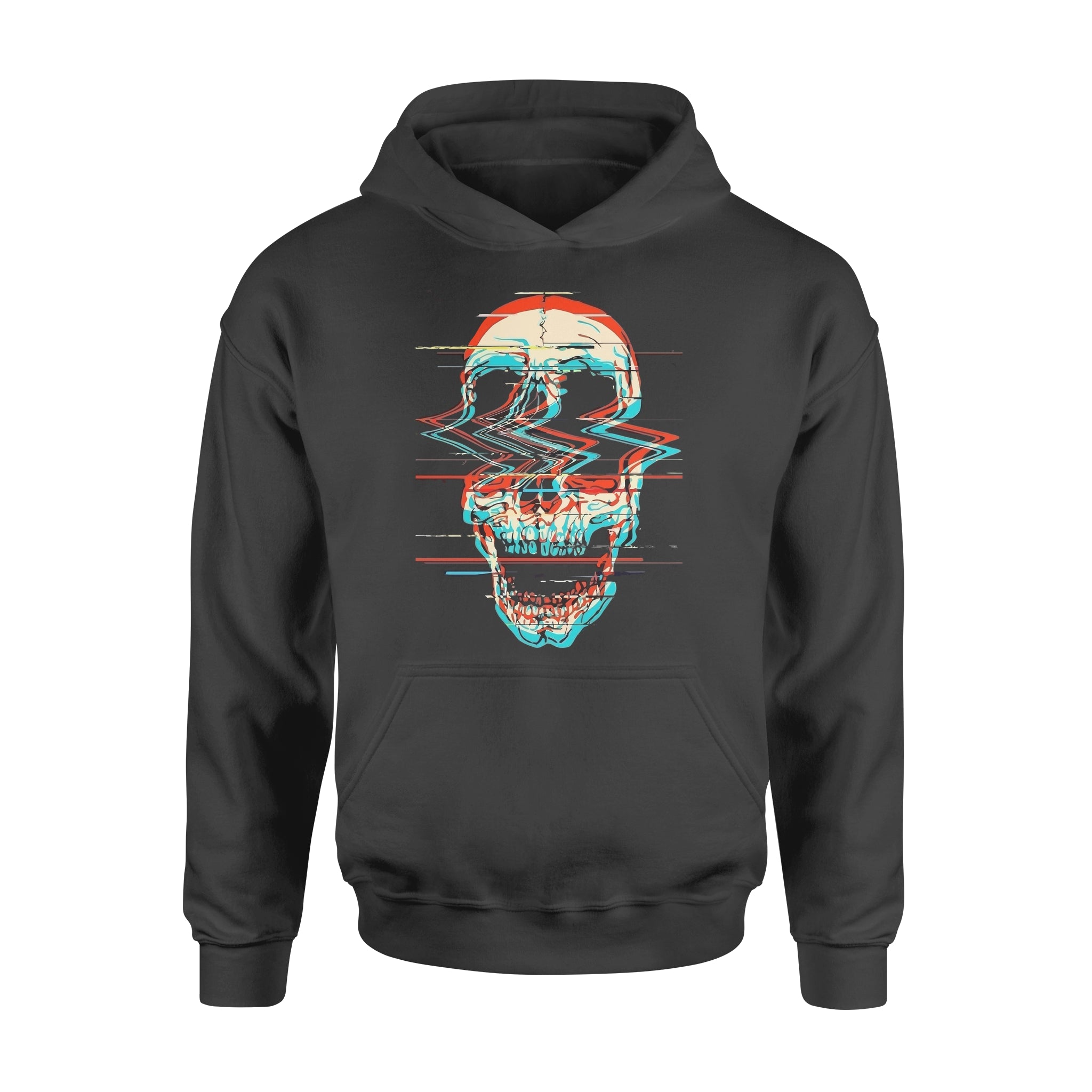 Glitchy Skull - Premium Hoodie