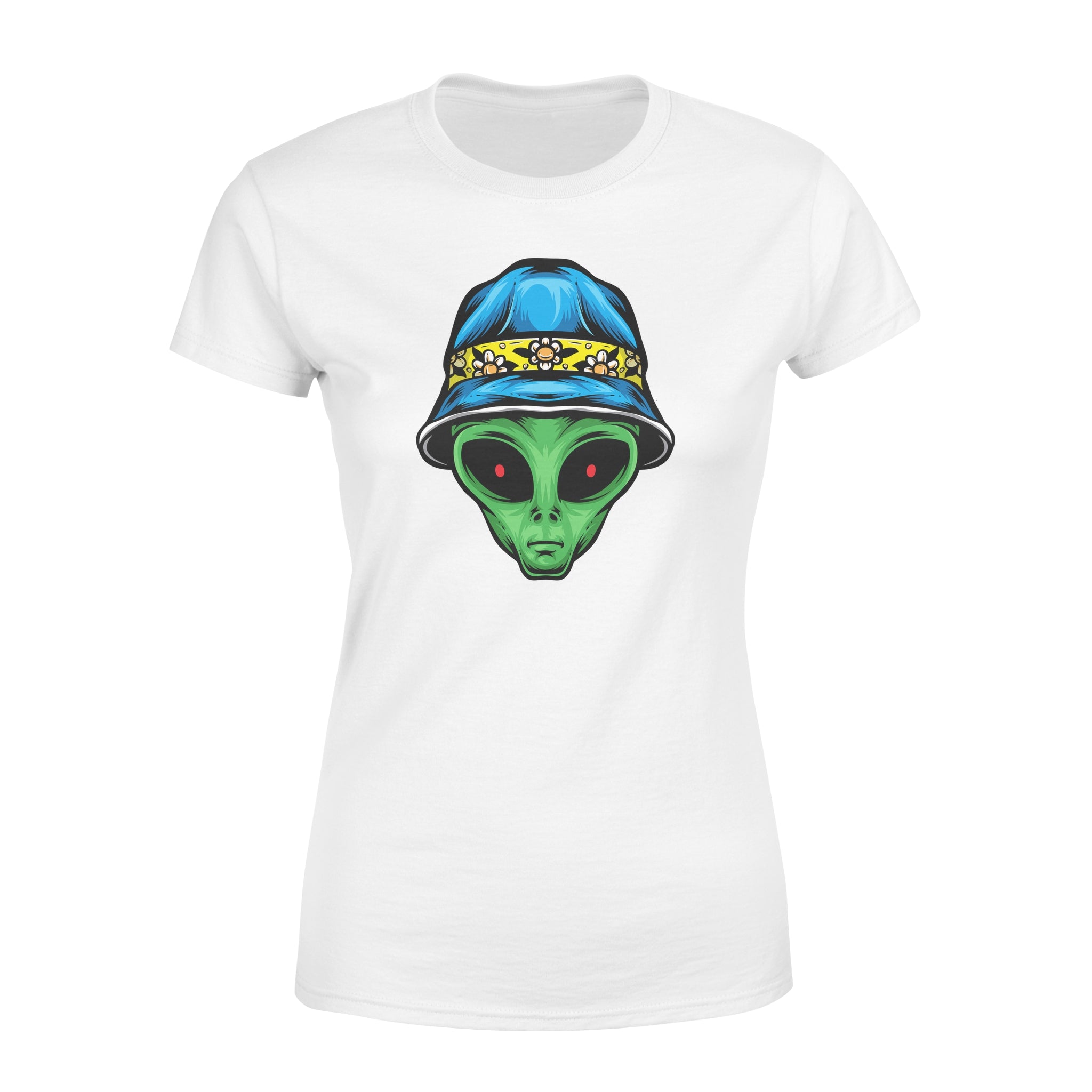 Alien With Bucket Hat -  Women's T-shirt