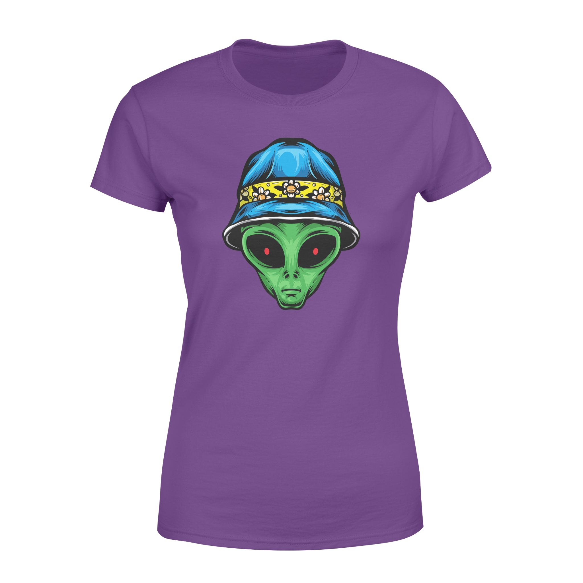 Alien With Bucket Hat -  Women's T-shirt