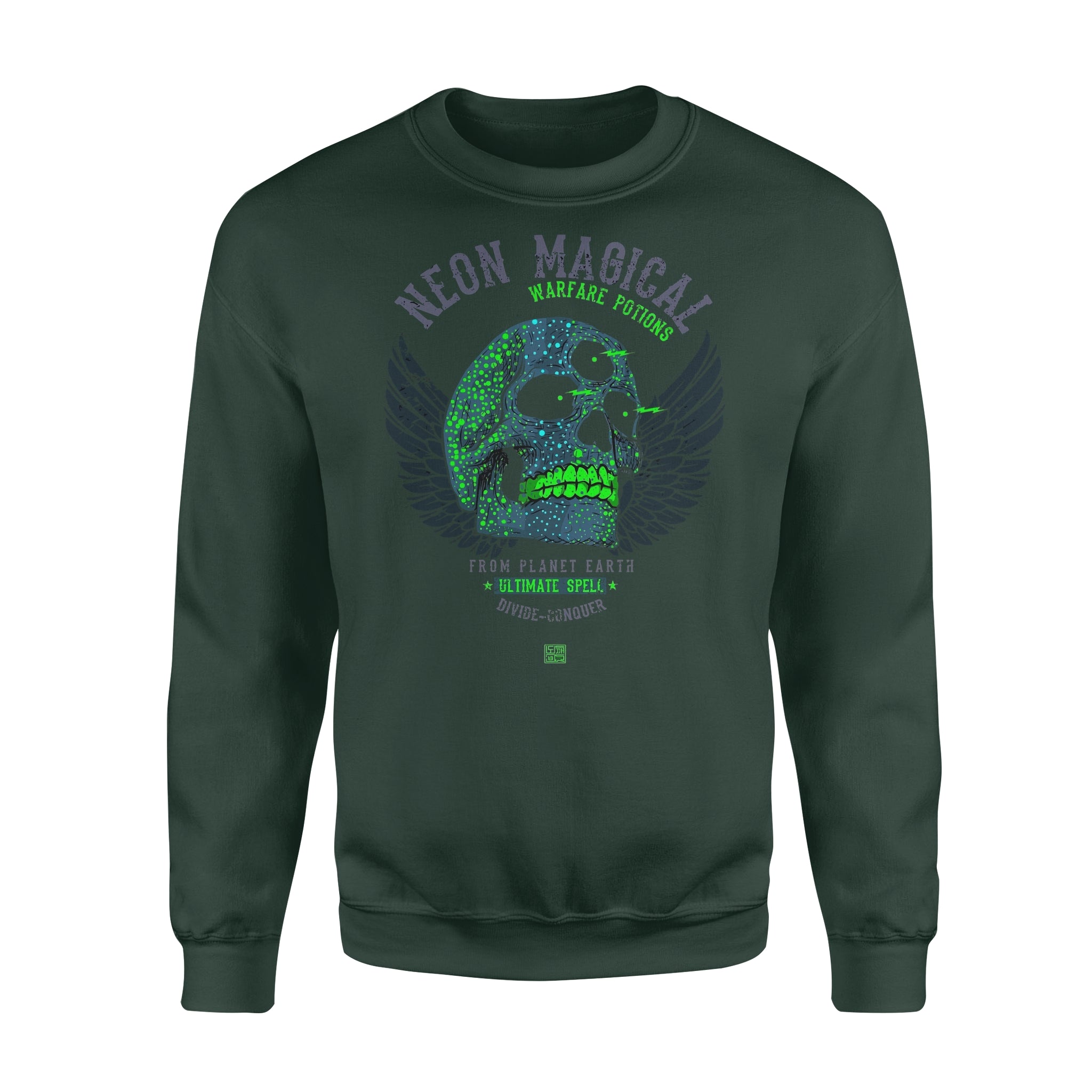 Neon Skull - Fleece Sweatshirt