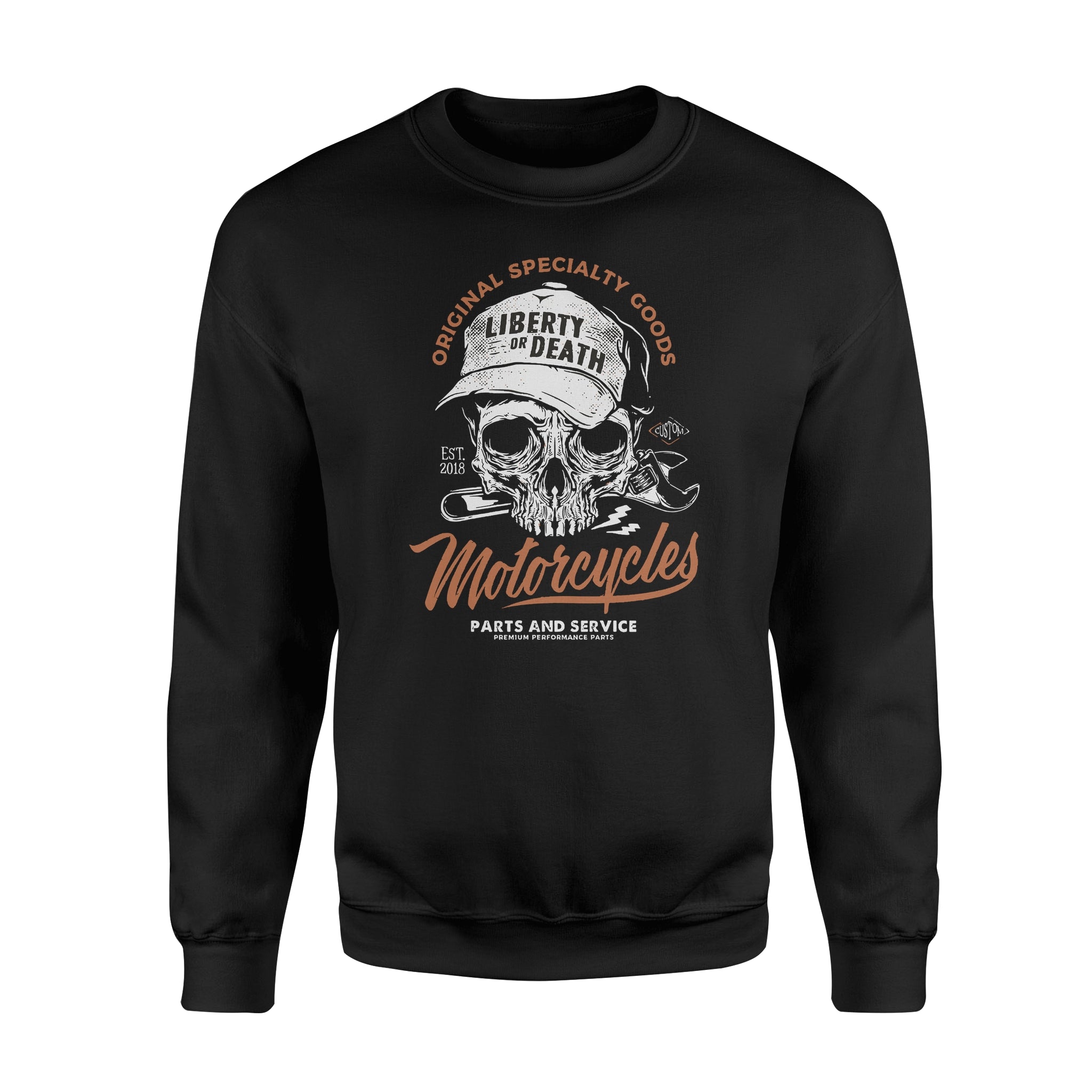 Skull for Biker - Fleece Sweatshirt